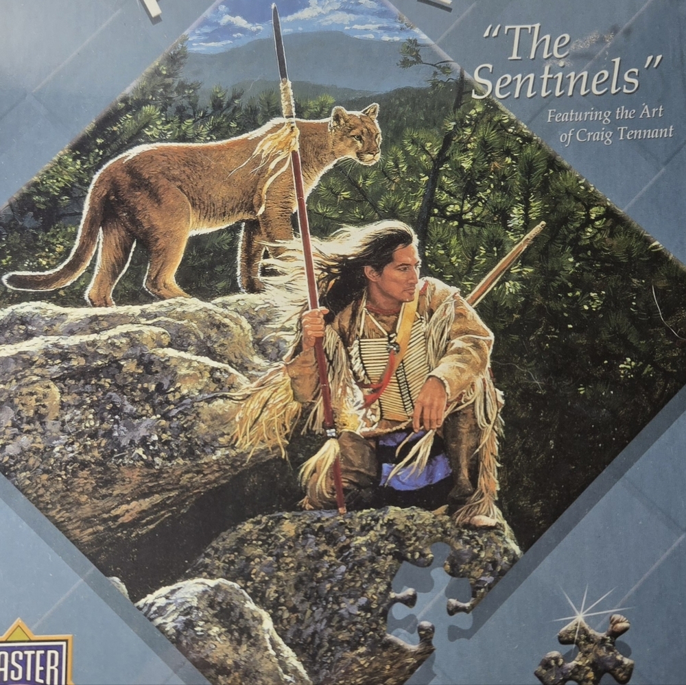NIB Master Pieces Puzzle "The Sentinels" Diamond Shaped Border 500 pc.